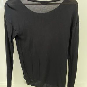 black high low long sleeve